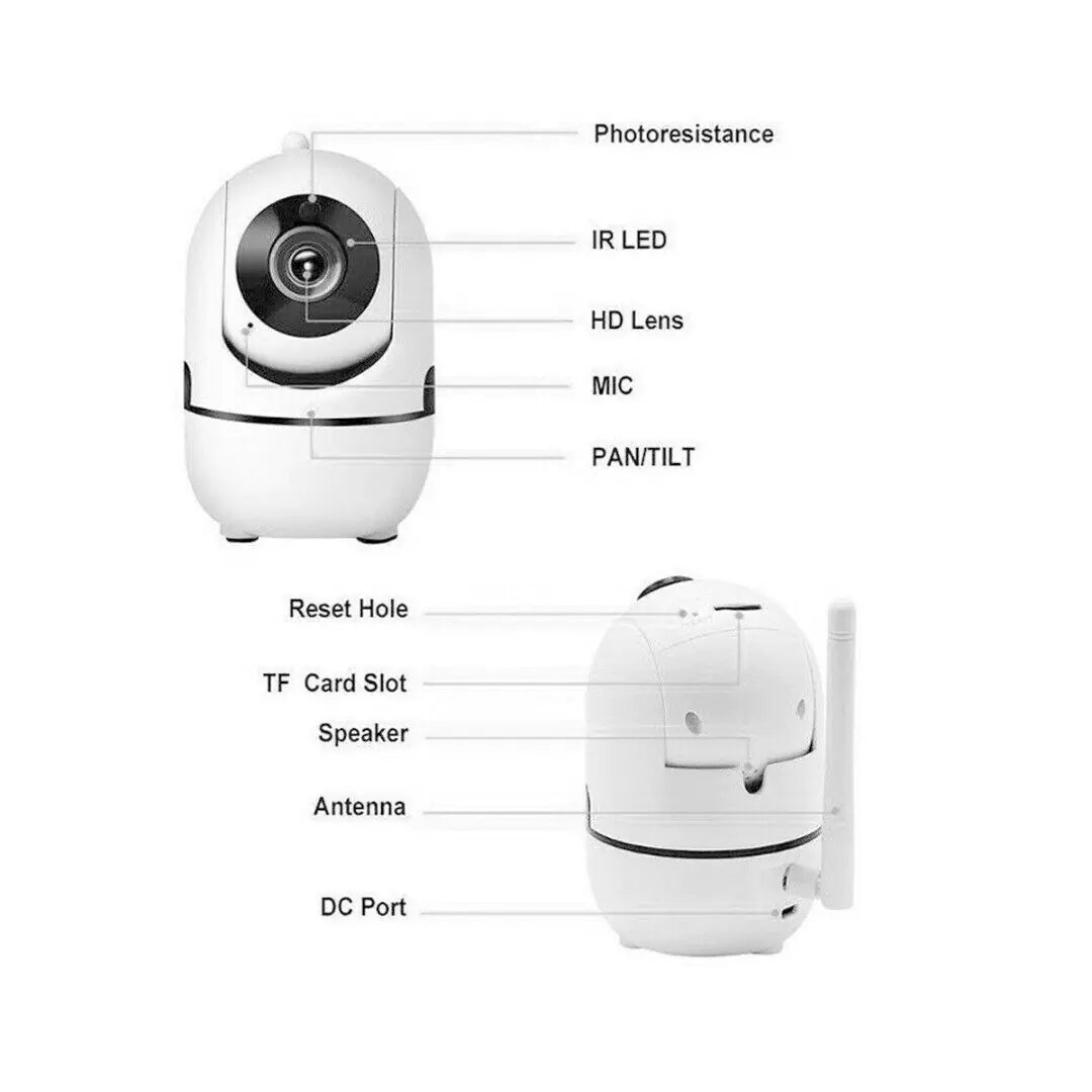 1080P WiFi Home Security Camera – Night Vision for Baby & Pet Monitoring