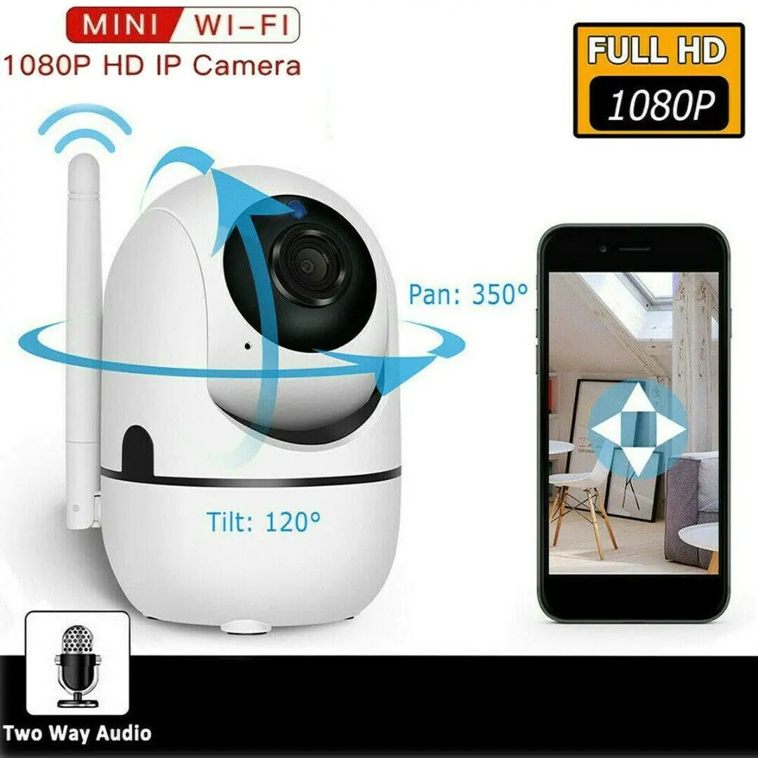 1080P WiFi Home Security Camera – Night Vision for Baby & Pet Monitoring