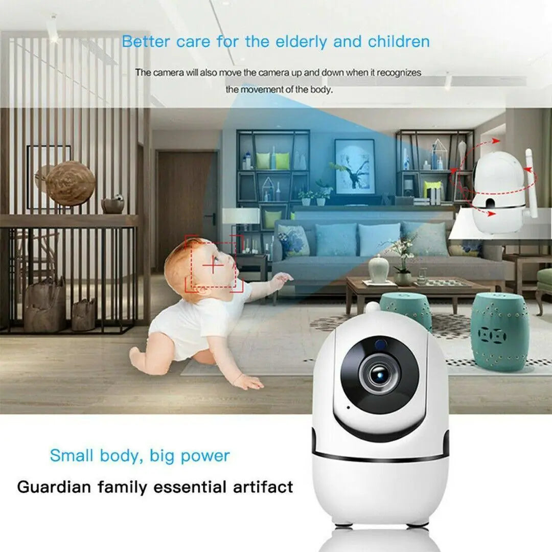 1080P WiFi Home Security Camera – Night Vision for Baby & Pet Monitoring